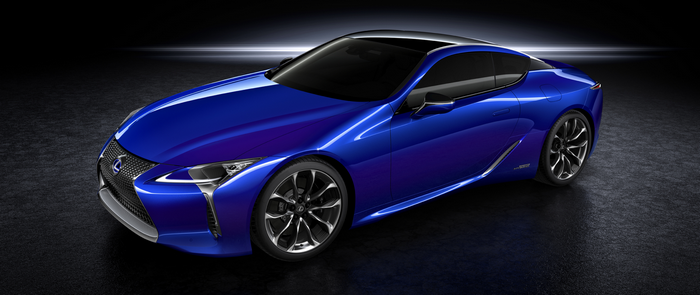 Blue Lexus LC 500 Hybrid Sports Car