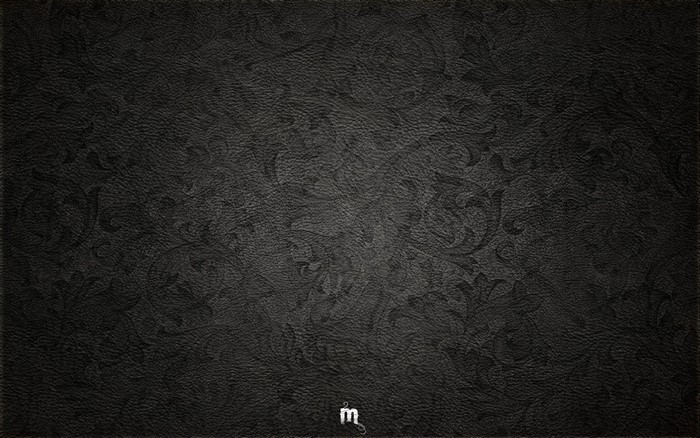 Black textured pattern with a small 'm' logo