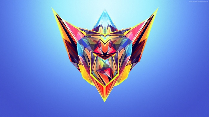 Abstract geometric crystal shape