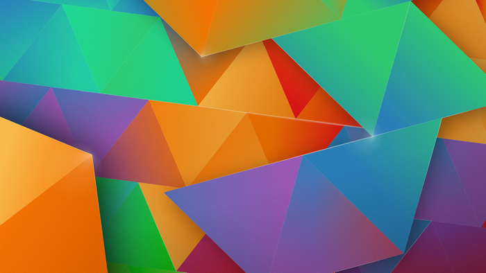 Abstract geometric pattern of colorful triangles