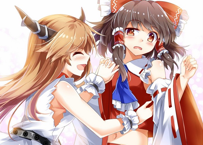Reimu Hakurei and Suika Ibuki from Touhou Project