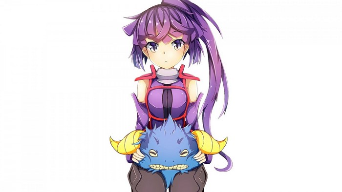 Akatsuki from Log Horizon holding a blue creature