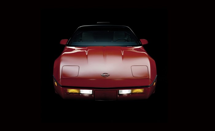 Red Chevrolet Corvette C4 sports car