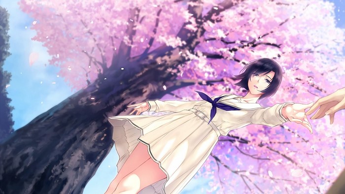 Tokisaka Yukari from Kara no Shoujo reaching out