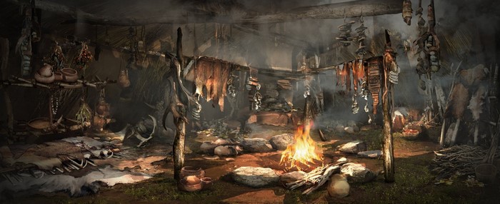 Far Cry Primal screenshot of a primitive dwelling