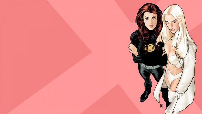 Jean Grey and Emma Frost from Marvel Comics