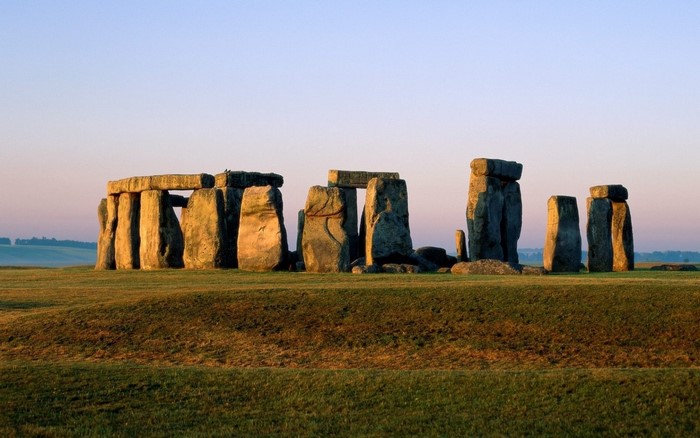 Stonehenge ancient monument in England at sunrise