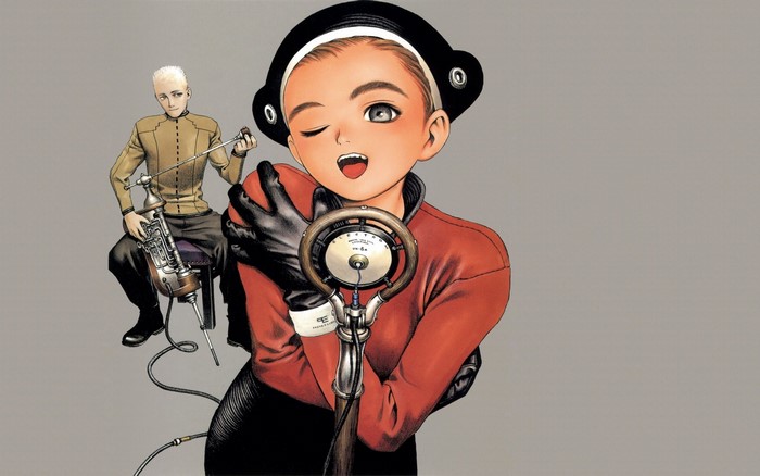 Illustration of two original characters by Murata Range