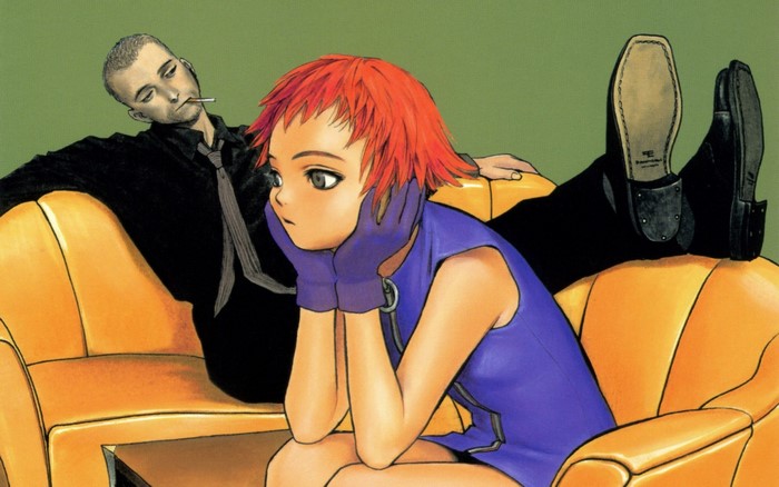 Illustration of two characters by Murata Range