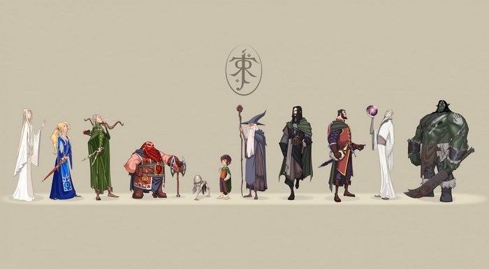 The Lord of the Rings characters illustration