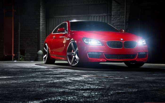 Red BMW M6 Coupe in an Alleyway