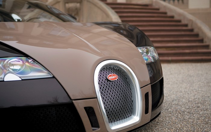 Bugatti Veyron front grille and headlights