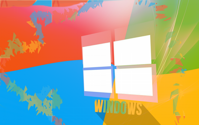 Windows logo with abstract colorful background