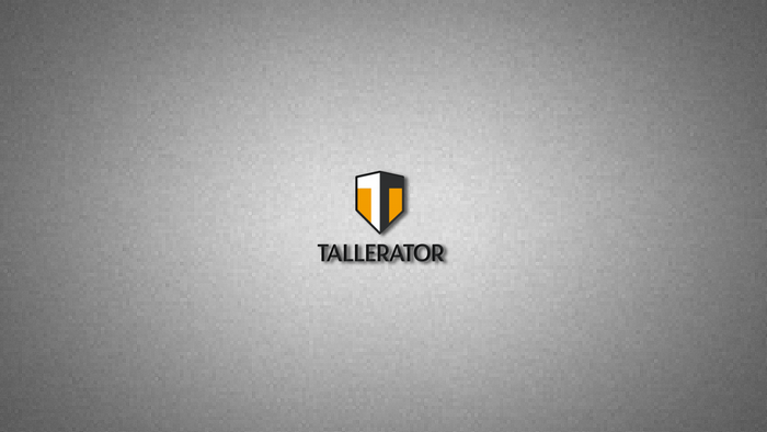 Tallerator logo with shield and text