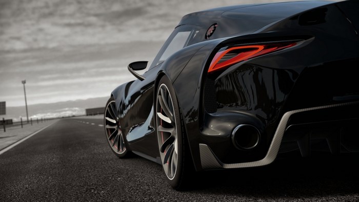 Black Toyota FT-1 Sports Car on Road