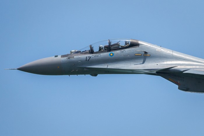 Sukhoi Su-30MKM fighter jet with number 17