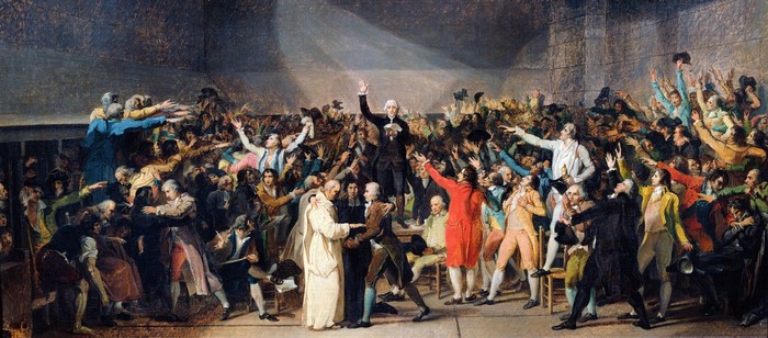 The Tennis Court Oath painting by Jacques-Louis David