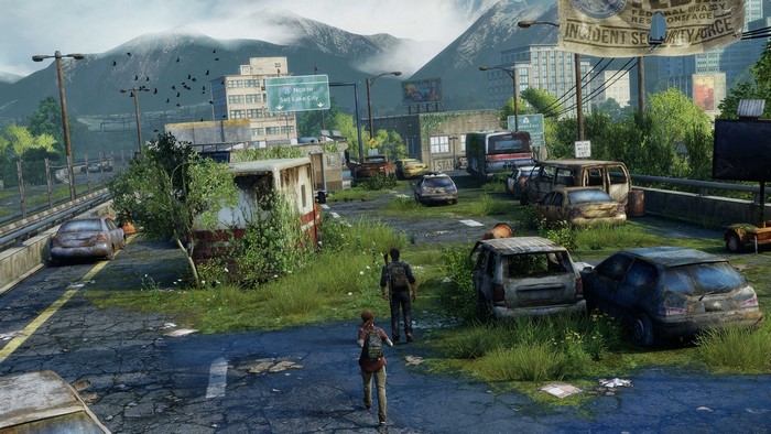 The Last of Us screenshot of abandoned highway