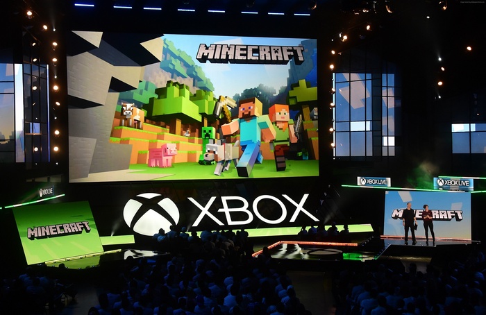Minecraft on Xbox One X at E3 2017