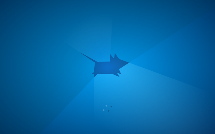 Xubuntu Linux logo with abstract blue background