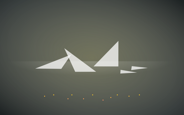 Abstract geometric shapes with yellow dots