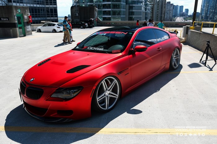 Red BMW M6 Coupe with Custom Wheels