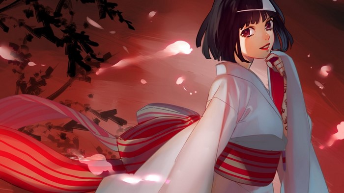 Nora from Noragami in a white kimono