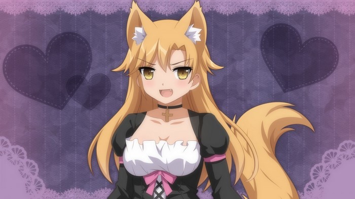 Anime girl with fox ears and tail
