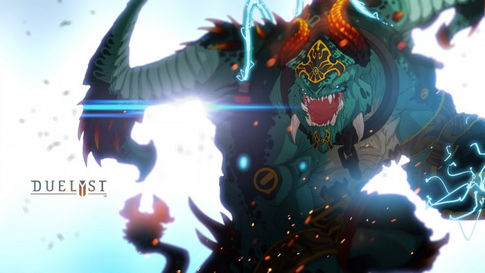 Artwork of a large green monster from Duelyst