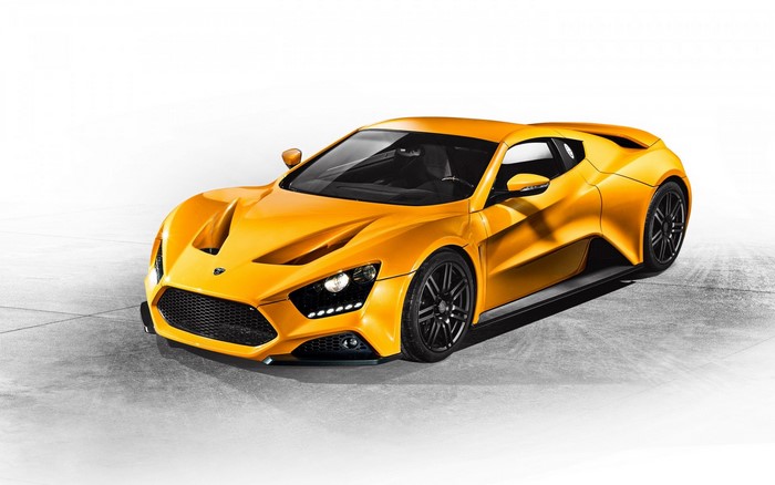 Yellow Zenvo ST1 sports car