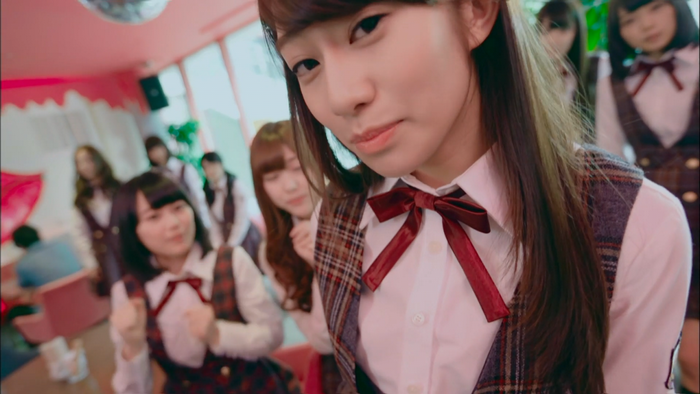 Group of young women in school uniforms
