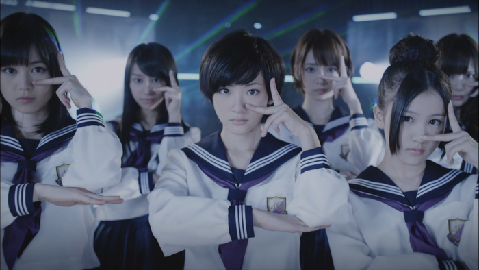 Nogizaka46 members in school uniforms posing