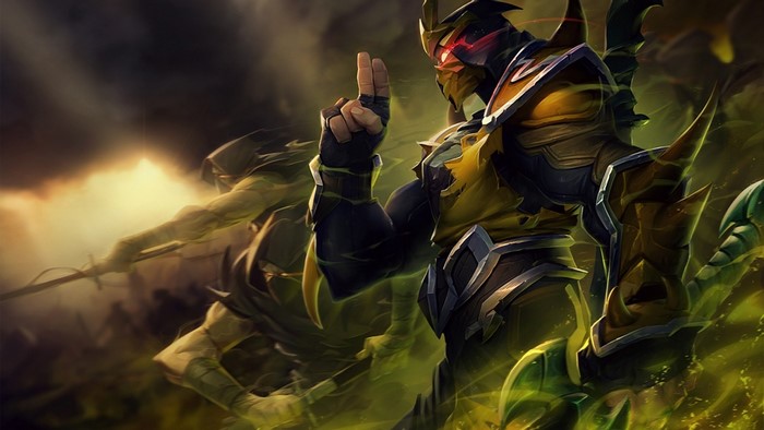 Shen from League of Legends in armor