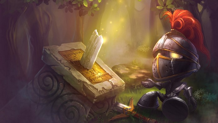 Amumu from League of Legends in a forest