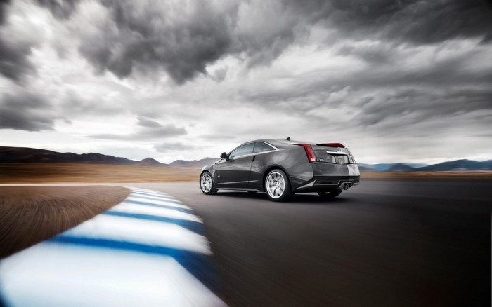 Cadillac CTS V Coupe on a Racetrack