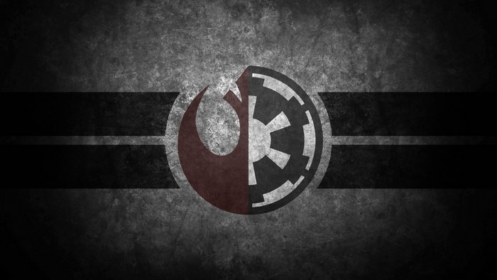Rebel Alliance and Galactic Empire logos from Star Wars