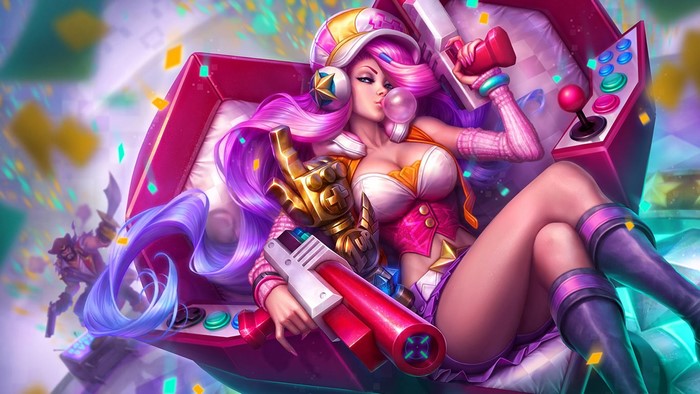 Miss Fortune from League of Legends in arcade-themed outfit