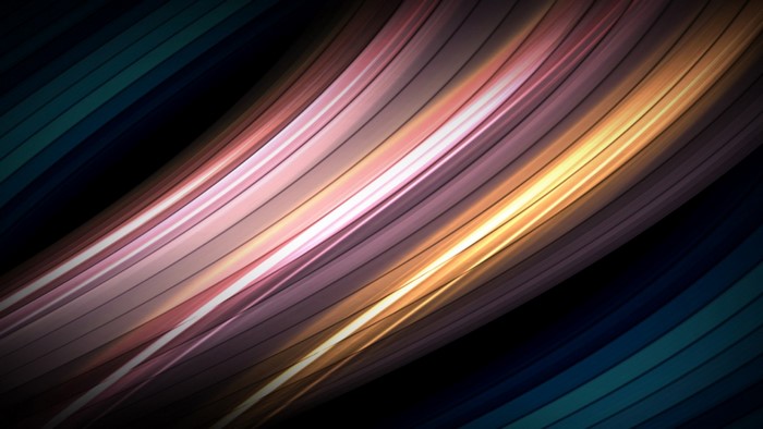 Colorful Abstract Light Waves with Stripes and Glow