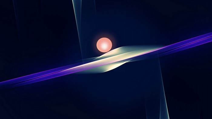 Abstract light streaks and a glowing orb