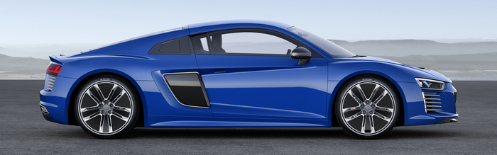Blue Audi R8 sports car