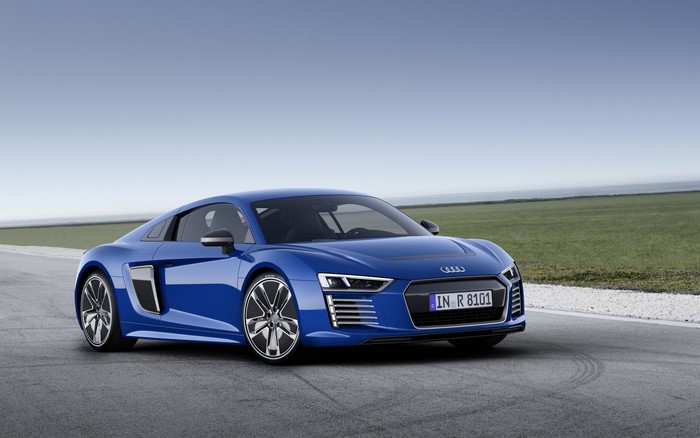 Blue Audi R8 Electric Concept Car