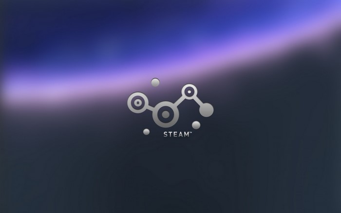 Steam logo with abstract background