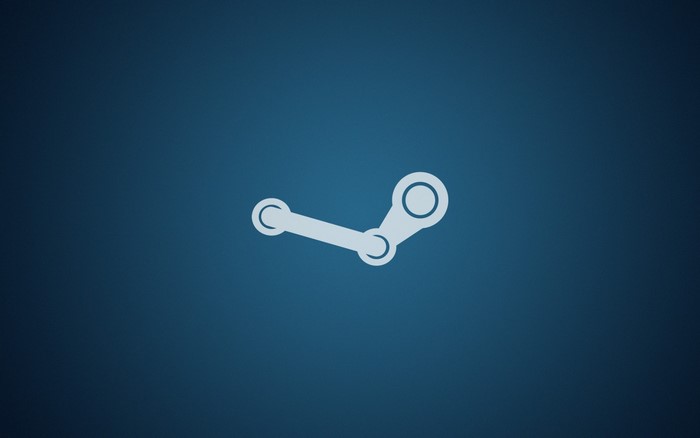 Steam logo on a dark blue background