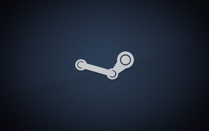 Steam logo on a dark blue background
