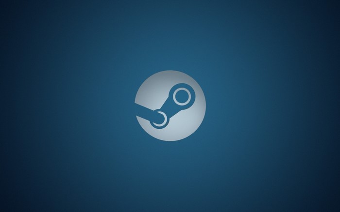 Steam logo on a blue background