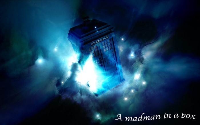 TARDIS from Doctor Who in space