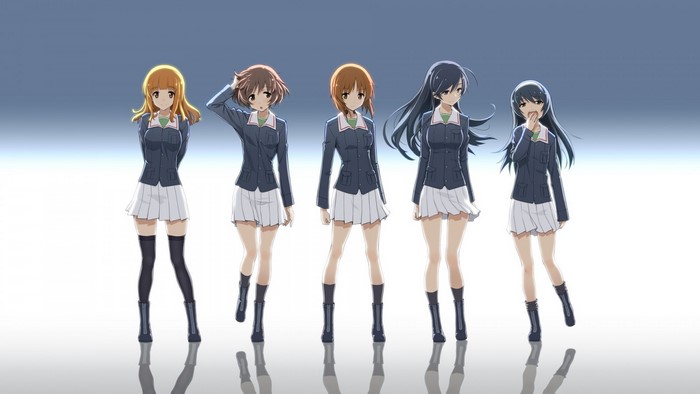 Girls und Panzer Ooarai High School Team in Uniform