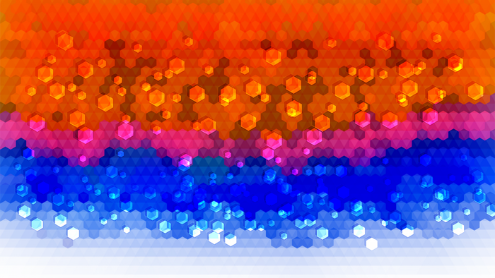 Abstract Hexagonal Pattern with Gradient Colors