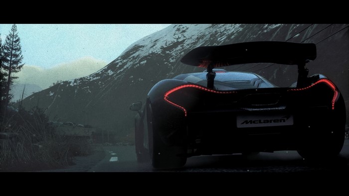 McLaren P1 from Driveclub on a mountain road