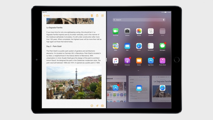 iPad Pro with Split Screen Notes and Apps